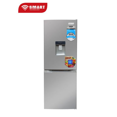 SMART TECHNOLOGY Réfrigérateur Combiné Avec Fontaine - STCB-459WM- 227L - Inox - Garantie 12 Mois