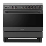 TOSHIBA GAZINIERE 5 FEUX GRIS-NOIR ALLUMAGE AUTO- TBA-36LMG5G089KS