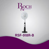 Ventilateur rechargeable ROCH avec télécommande (RSF-918R-B)