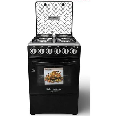 Millenium Cuisinière Gazinière 4 Feux Avec 2 Feux Four - Tourne Broche - Allumage Automatique -