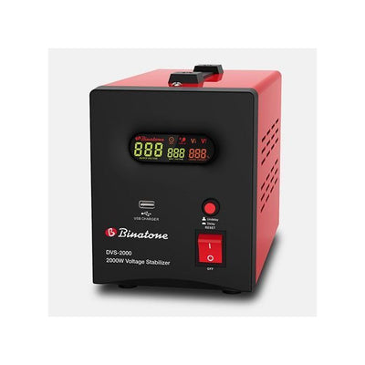 Binatone Stabilisateur/Régulateur Automatique De Tension DVS-2000 - Noir