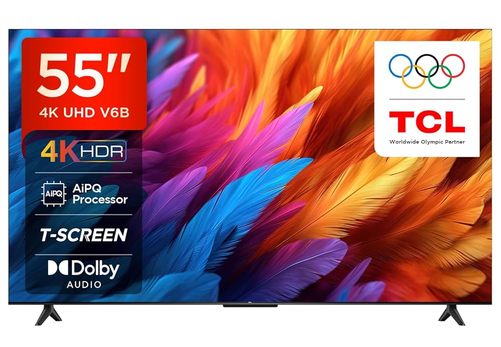 TCL TV 55'' - GOOGLE TV - 4K UHD - HDR - YOUTUBE - Noir