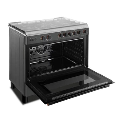 TOSHIBA GAZINIERE 5 FEUX GRIS-NOIR ALLUMAGE AUTO- TBA-36LMG5G089KS