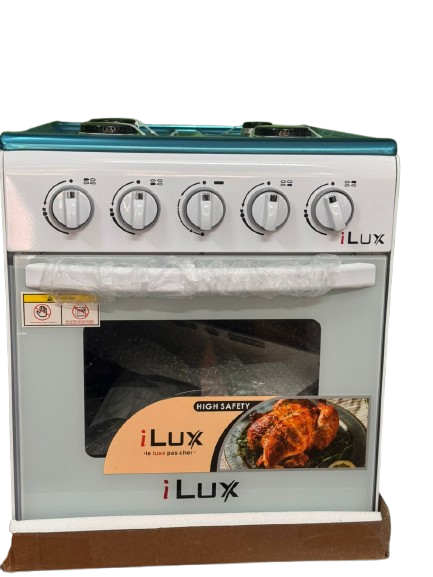 Ilux Cuisinière 4 Feux LXG-15W - Blanc - Garantie 6 Mois