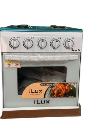Ilux Cuisinière 4 Feux LXG-15W - Blanc - Garantie 6 Mois