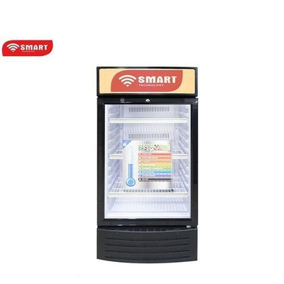 SMART TECHNOLOGY Refroidisseur Vertical Vitré STCDV-483 - Avec Clef - 170L - Blanc - 12 Mois De Garantie