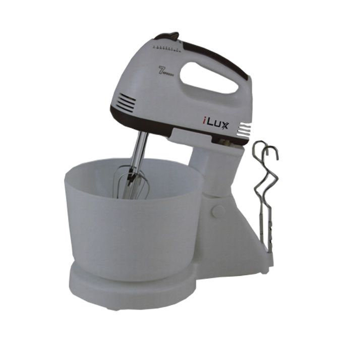 Ilux Batteur Electrique Avec Bol - LX-516B - 100 W - Blanc