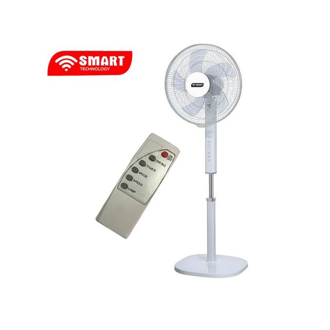 SMART TECHNOLOGY Ventilateur 16" - Avec Télécommande-STV-606 - Blanc