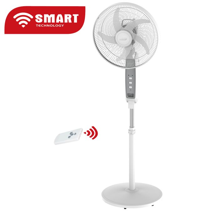 SMART TECHNOLOGY Ventilateurs 16" Rechargeable Avec Télécommande-STV-1677R - Blanc