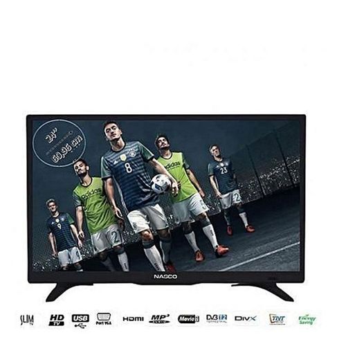 Nasco Slim TV LED 24" - 1HDMI - 1Usb - AV - Noir - Garantie 3mois