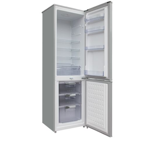 Ilux Réfrigérateur Combiné ILCB325 - Economique - 258 L - Gris - 6 Mois Garantie