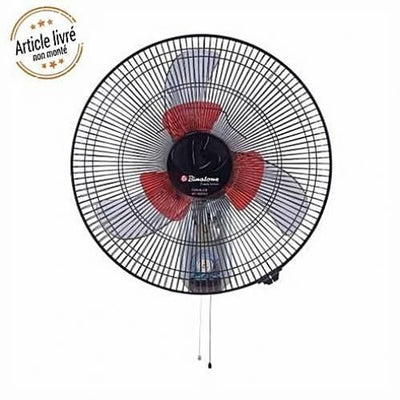 Binatone Ventilateur Mural Wall Fan 1600 Dlx- Noir/Rouge