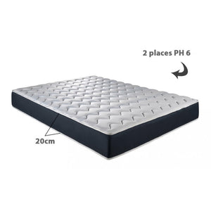 Matelas Dolidol - 2 Places - Épaisseur 20 Cm - Princière PH6 Mousse Bleu - 190 X 140cm