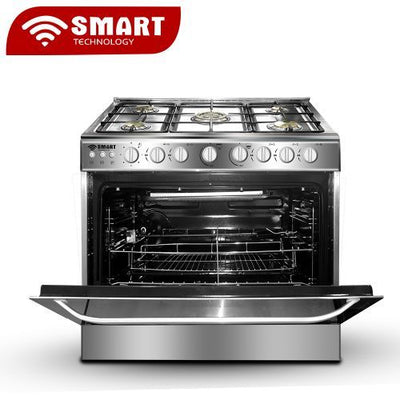 MART TECHNOLOGY Gazinière 5 Feux Avec Four - STC-9060C - 90 X 60 Cm - Inox - Garantie 6 Mois