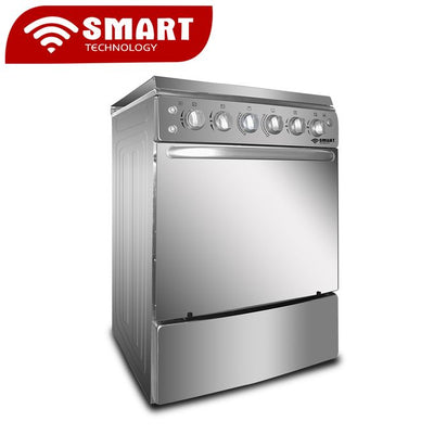 SMART TECHNOLOGY Gazinière 4 Feux Avec Four - Allumage Manuel - STC-6060C - Inox - Garantie 6 Mois