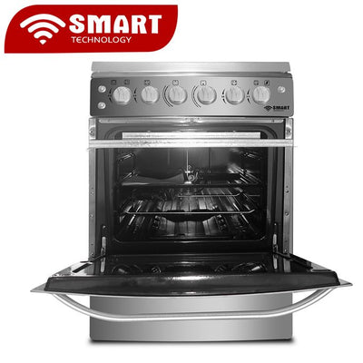SMART TECHNOLOGY Gazinière 4 Feux Avec Four - Allumage Manuel - STC-6060C - Inox - Garantie 6 Mois