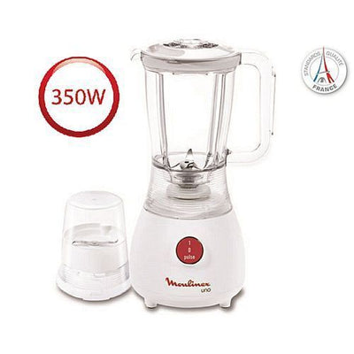 Moulinex Blender Uno 1 Accessoires 350W, 1 Vitesse, Bol Plastique 1,25L