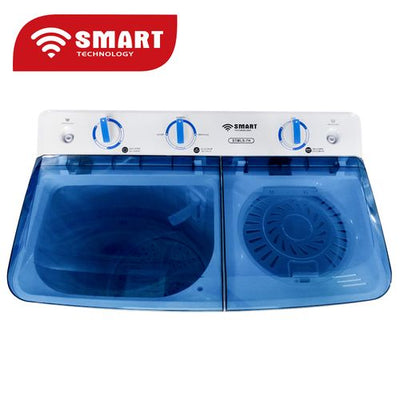 SMART TECHNOLOGY Machine à Laver Double Bac STMLS-7H- 7Kg - Bleu-blanc - Garantie 6 Mois