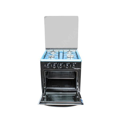 Nasco Gazinière 4 Feux - GCNAS-50MO - Noir/Gris - 6Mois Garantie