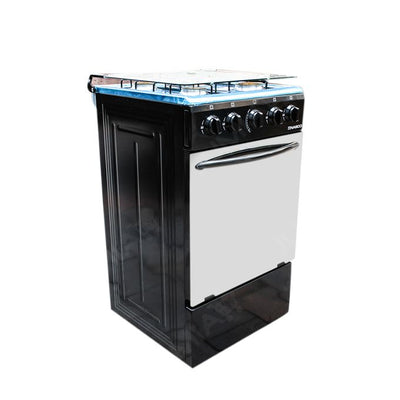 Nasco Gazinière 4 Feux GCNAS-5055B - Couverture En Verre - Noir - 6 mois de garantie