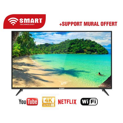 SMART TECHNOLOGY Smart TV - LED - 50 Pouces -4K - Android Wifi - Noir - Garantie 06 Mois