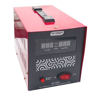 SMART TECHNOLOGY Stabilisateur AVR-1000 - 1000 VA - Rouge - 3 Mois De Garantie